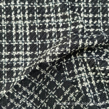 Boucle fashion design with black lurex fabric